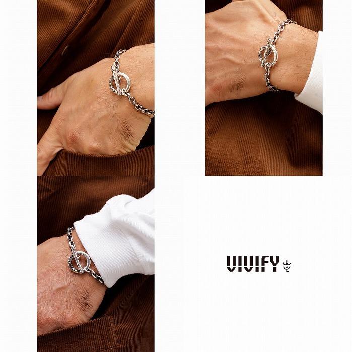 VIVIFY ビビファイ ブレスレット シルバー Arabesque T-Bar Chain Bracelet w/gold｜bless-web｜03