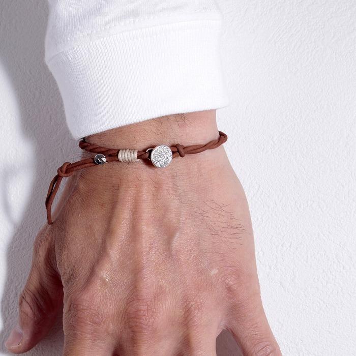 VIVIFY ビビファイ ブレスレット シルバー ヌバックコード Melted Texture Button Nubuck Cord Bracelet | VIVIFY | 07