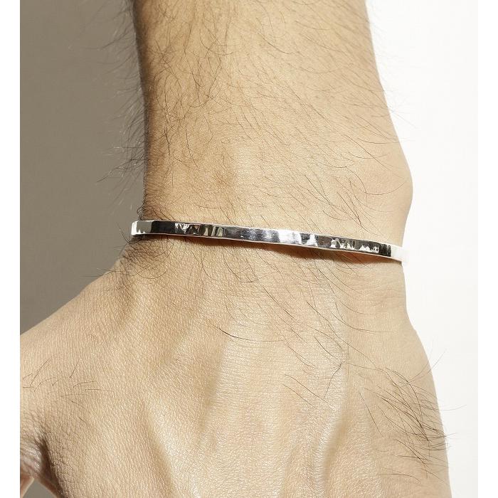 VIVIFY ビビファイ バングル ブレスレット シルバー Back Hallmarks Bangle/Mirror finish/Narrow | VIVIFY | 05