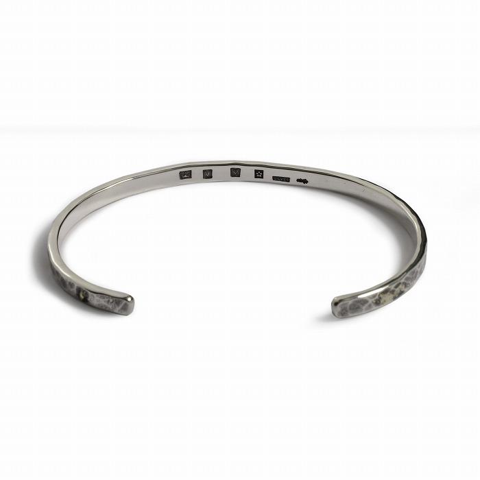 VIVIFY ビビファイ バングル ブレスレット シルバー Back Hallmarks Bangle/Hammered finish/Narrow w/gold｜bless-web｜03