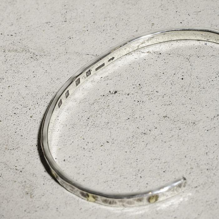 VIVIFY ビビファイ バングル ブレスレット シルバー Back Hallmarks Bangle/Hammered finish/Narrow w/gold｜bless-web｜05