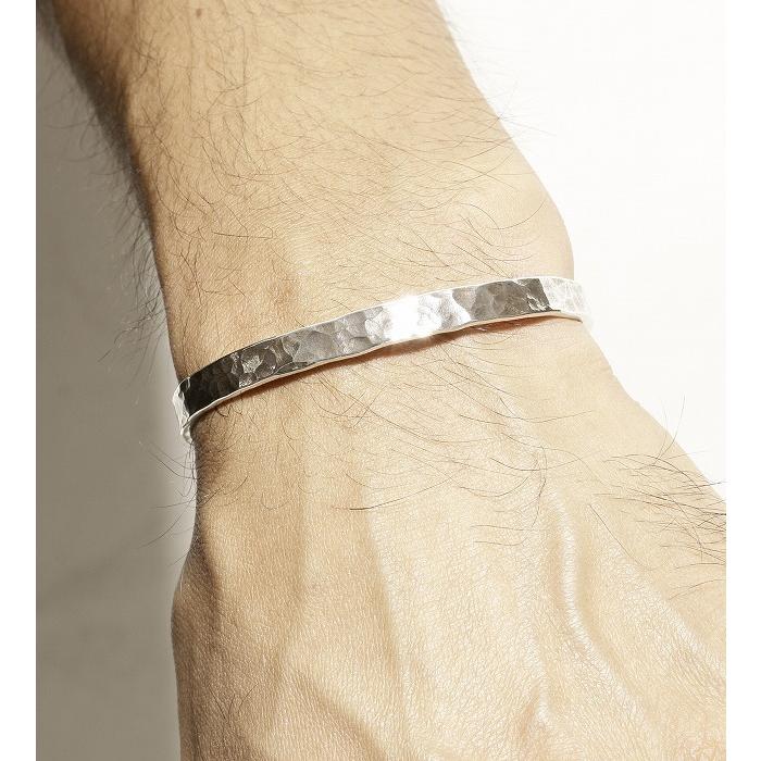 VIVIFY ビビファイ バングル ブレスレット シルバー Back Hallmarks Bangle/Hammered finish/Middle | VIVIFY | 05