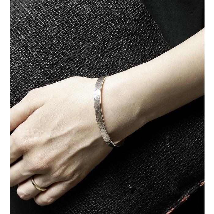 VIVIFY ビビファイ バングル ブレスレット シルバー Back Hallmarks Bangle/Hammered finish/Middle | VIVIFY | 06