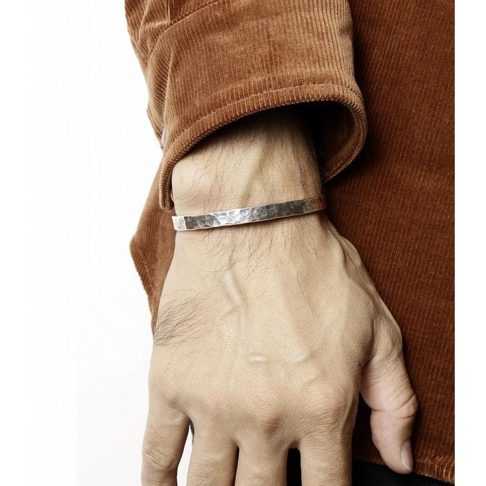VIVIFY ビビファイ バングル ブレスレット シルバー Back Hallmarks Bangle/Hammered finish/Middle | VIVIFY | 07