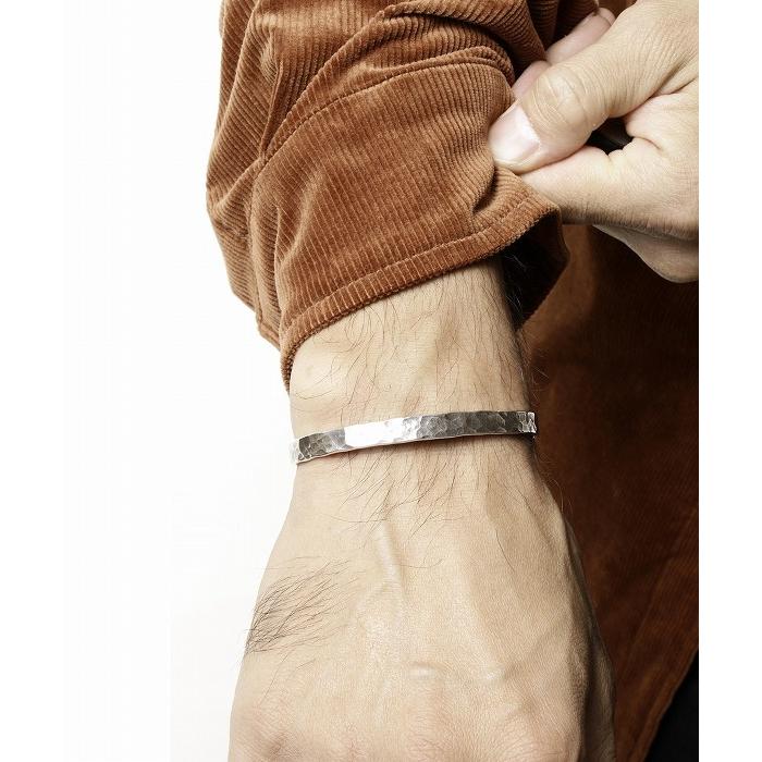 VIVIFY ビビファイ バングル ブレスレット シルバー Back Hallmarks Bangle/Hammered finish/Middle | VIVIFY | 08