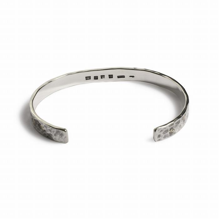 VIVIFY ビビファイ バングル ブレスレット シルバー Back Hallmarks Bangle/Hammered finish/Middle w/gold | VIVIFY | 02