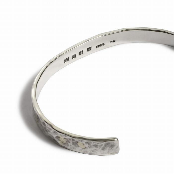 VIVIFY ビビファイ バングル ブレスレット シルバー Back Hallmarks Bangle/Hammered finish/Middle w/gold | VIVIFY | 03