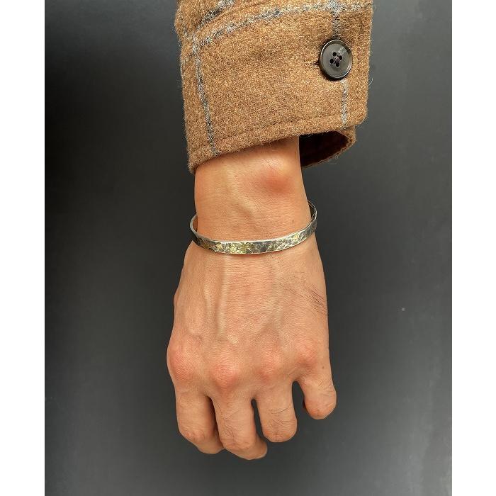 VIVIFY ビビファイ バングル ブレスレット シルバー Back Hallmarks Bangle/Hammered finish/Middle w/gold | VIVIFY | 06