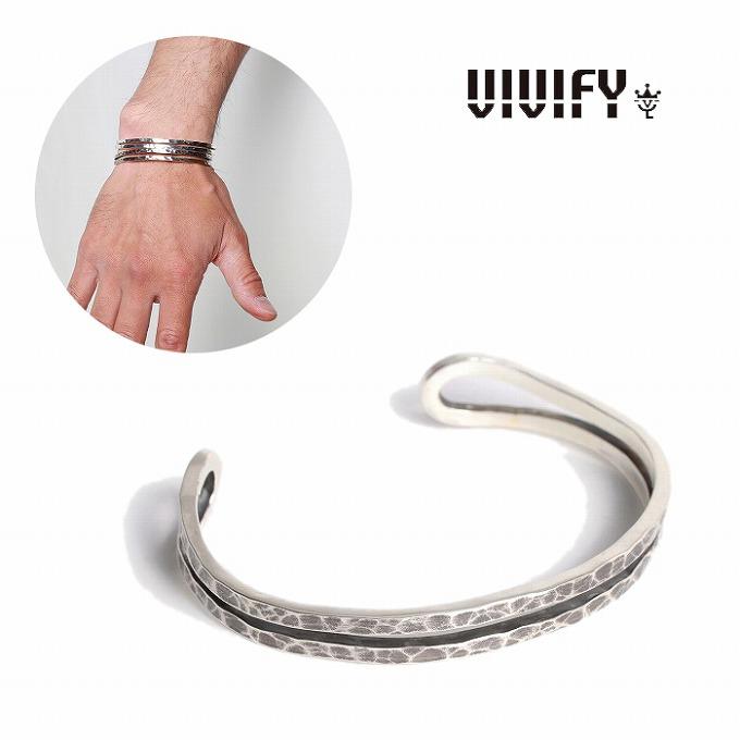 VIVIFY ビビファイ バングル ブレスレット シルバー Loopin’ Bangle/ Hammered finish | VIVIFY