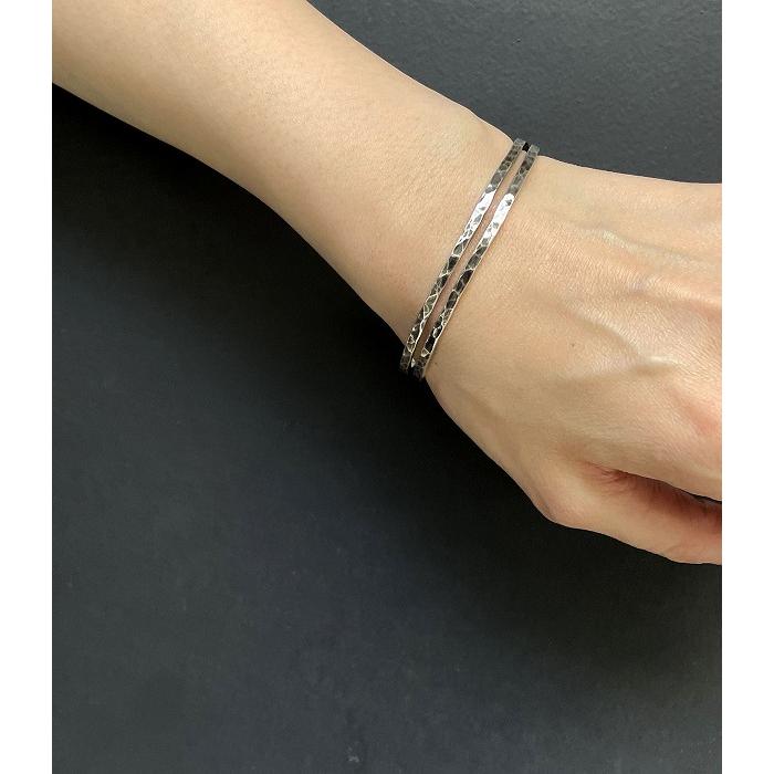 VIVIFY ビビファイ バングル ブレスレット シルバー Loopin’ Bangle/ Hammered finish | VIVIFY | 11