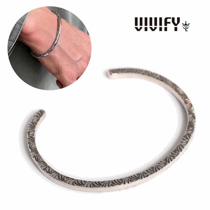 VIVIFY ビビファイ バングル ブレスレット シルバー SideArabesque Bangle(3mm body) | VIVIFY