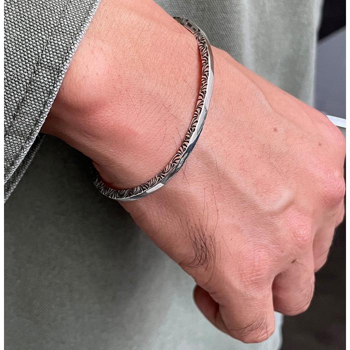 VIVIFY ビビファイ バングル ブレスレット シルバー SideArabesque Bangle(3mm body) | VIVIFY | 06