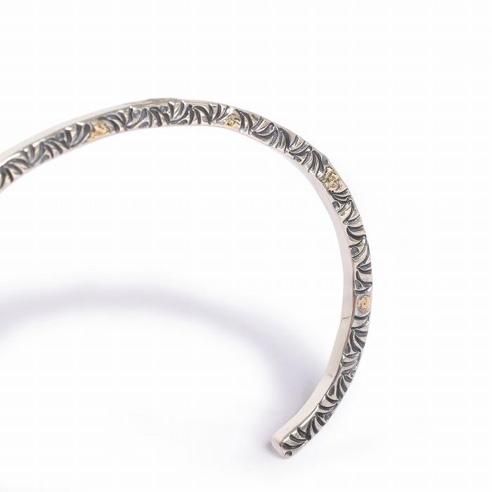 VIVIFY ビビファイ バングル ブレスレット シルバー SideArabesque Bangle(3mm body)w/gold | VIVIFY | 05