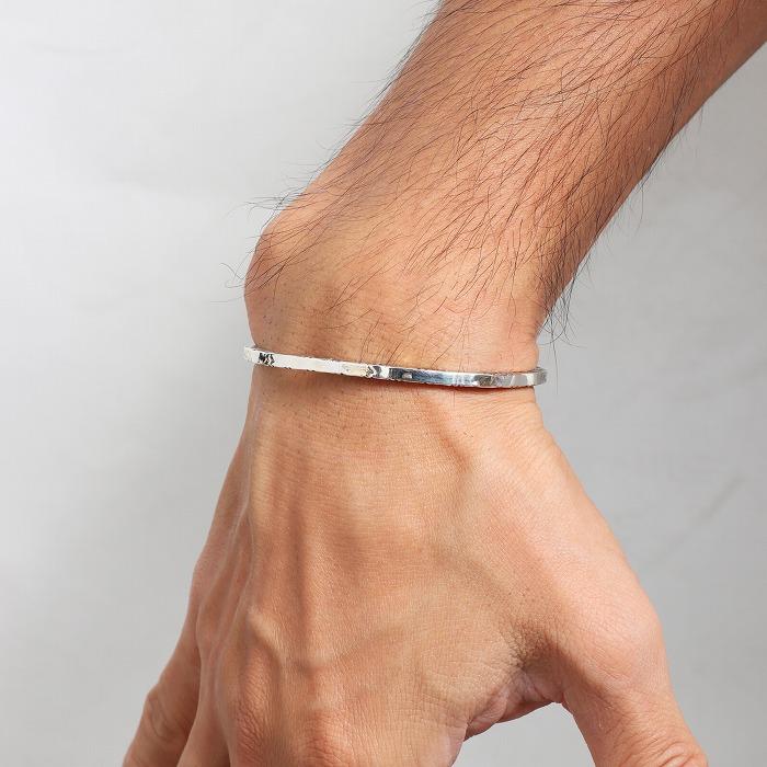 VIVIFY ビビファイ バングル ブレスレット シルバー SideArabesque Bangle(3mm body)w/gold | VIVIFY | 09