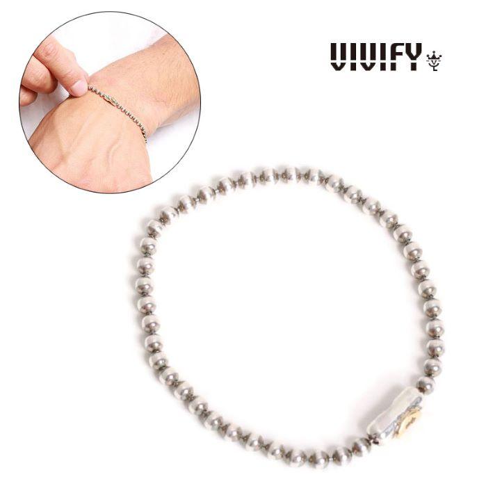 VIVIFY ビビファイ ブレスレット シルバー ボールチェーン Ball Chain Bracelet w/k18gold | VIVIFY