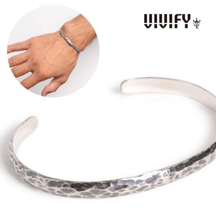 VIVIFY ビビファイ バングル シルバー Back Hallmarks Bangle/Hammered finish/Round | VIVIFY