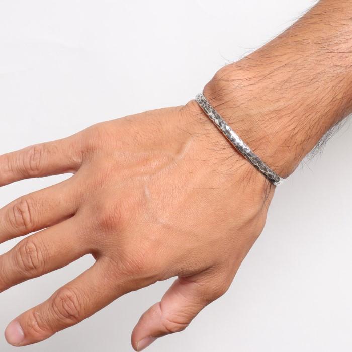 VIVIFY ビビファイ バングル シルバー Back Hallmarks Bangle/Hammered finish/Round | VIVIFY | 05