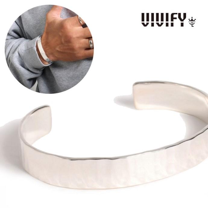 VIVIFY ビビファイ バングル シルバー Back Hallmarks Bangle/ Mirror finish /10mm | VIVIFY