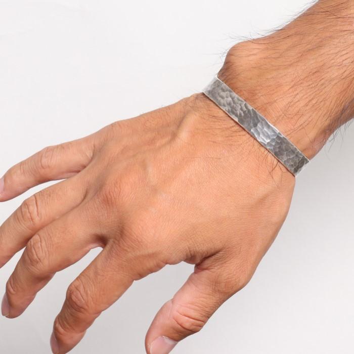 VIVIFY ビビファイ バングル シルバー Back Hallmarks Bangle/ Hammered finish /10mm | VIVIFY | 07