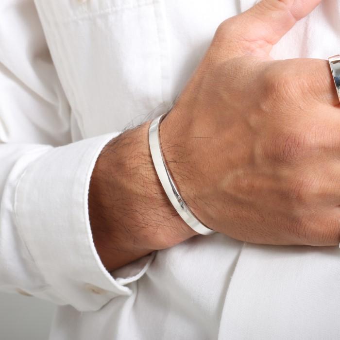 VIVIFY ビビファイ バングル シルバー Back Hallmarks Bangle/Plain/Middle | VIVIFY | 06