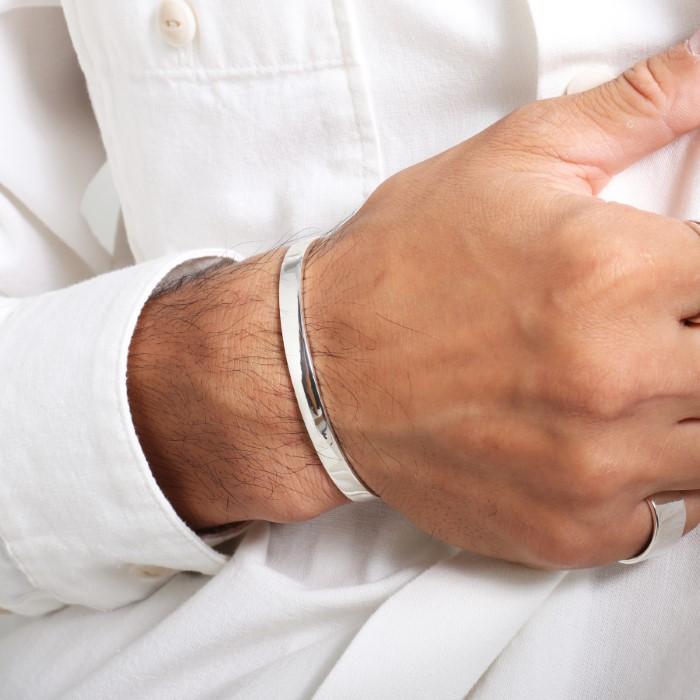 VIVIFY ビビファイ バングル シルバー Back Hallmarks Bangle/Plain/Middle | VIVIFY | 07