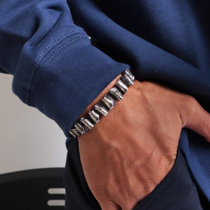 VIVIFY ビビファイ シルバー バングル ブレスレット 50 Sen Coins Half-Coin Wave Bangle | VIVIFY | 13