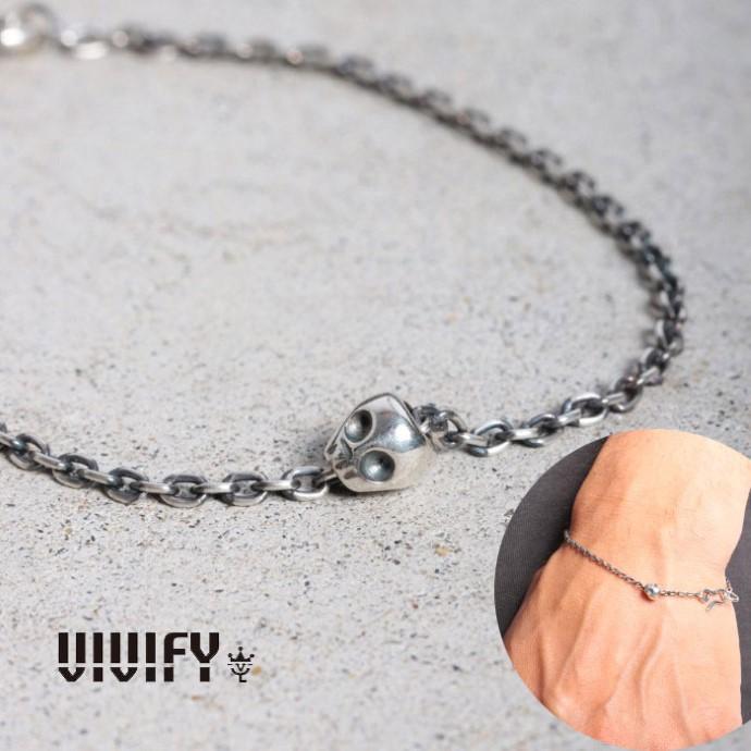 VIVIFY ビビファイ シルバー ブレスレット シルバー Archive Skull Bead Bracelet | VIVIFY
