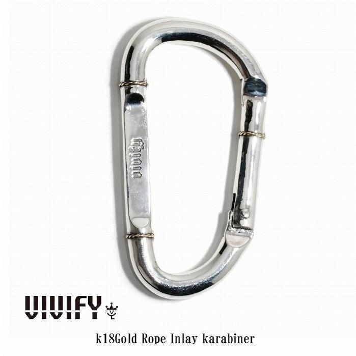 VIVIFY ビビファイ シルバー カラビナ k18Gold Rope Inlay karabiner | VIVIFY