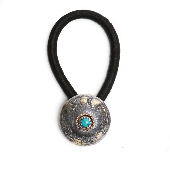 VIVIFY ビビファイ シルバー ブレスレット コンチョ 髪留め Phoenix 50 Sen Coin Concho with Stone w/gold | VIVIFY | 03