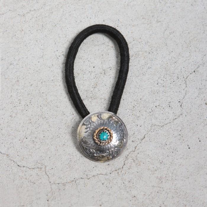 VIVIFY ビビファイ シルバー ブレスレット コンチョ 髪留め Phoenix 50 Sen Coin Concho with Stone w/gold | VIVIFY | 04