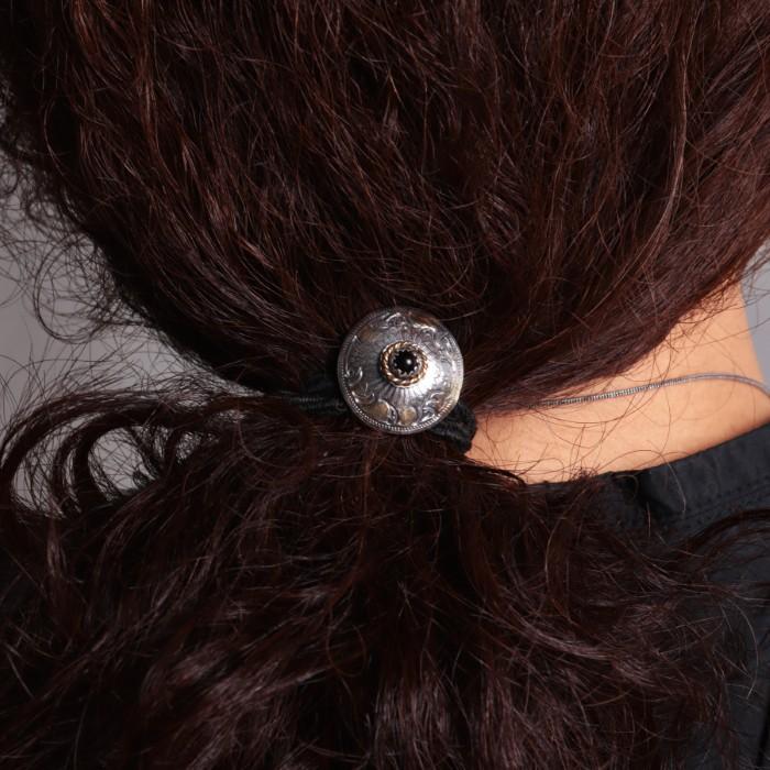 VIVIFY ビビファイ シルバー ブレスレット コンチョ 髪留め Phoenix 50 Sen Coin Concho with Stone w/gold | VIVIFY | 09