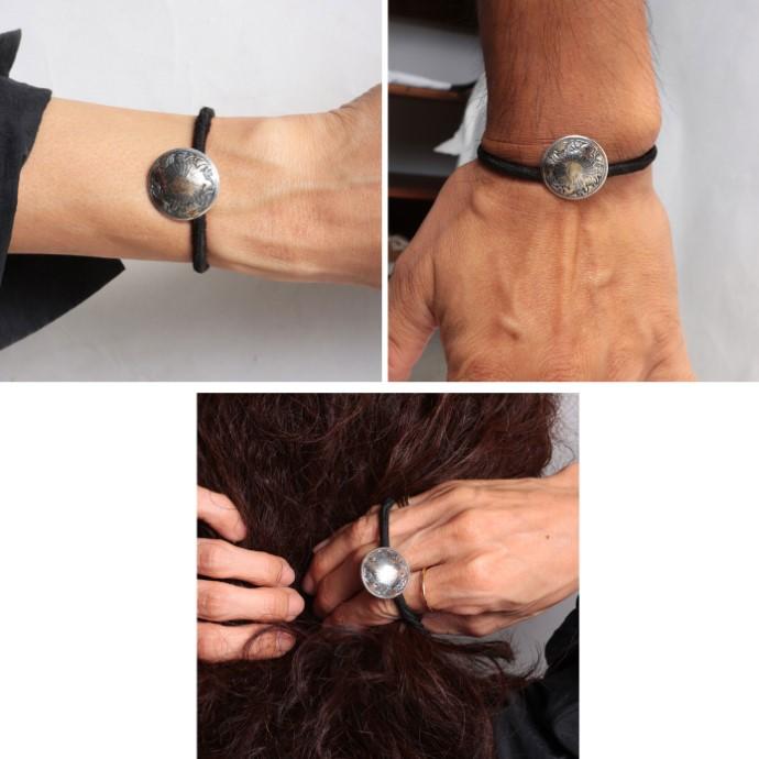 VIVIFY ビビファイ シルバー ブレスレット コンチョ 髪留め Phoenix 50 Sen Coin Concho w/gold | VIVIFY | 02