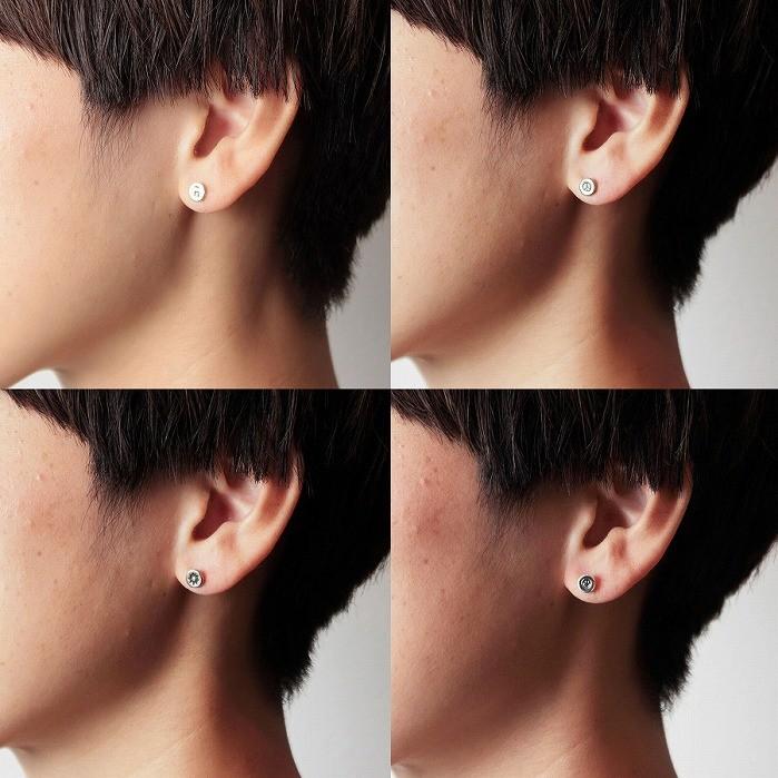 VIVIFY ビビファイ ピアス シルバー サークル Stamped Circle Pierce | VIVIFY | 05