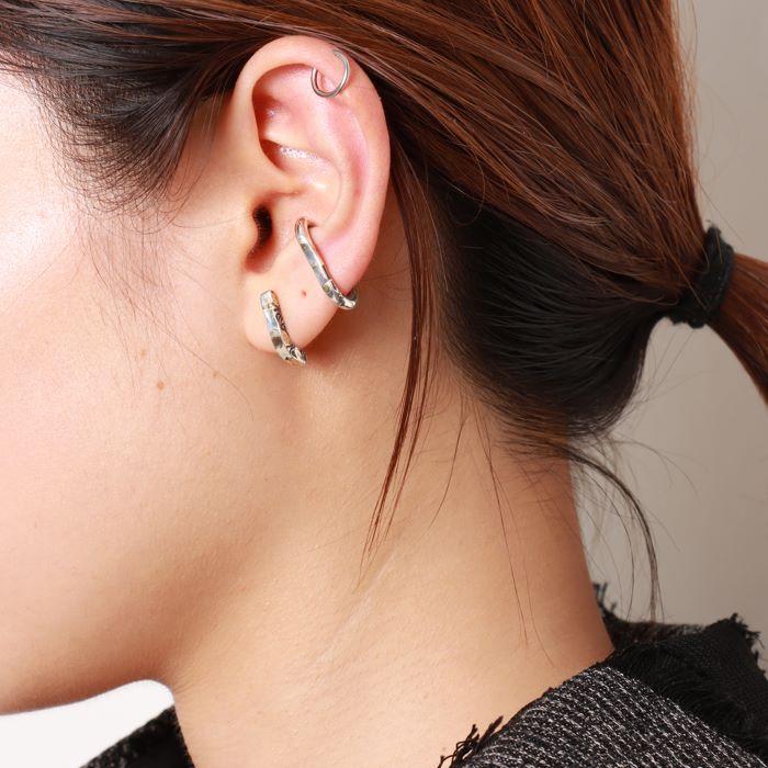 VIVIFY ビビファイ ピアス シルバー Side Arabesque Bent Bar Pierce w/gold | VIVIFY | 11