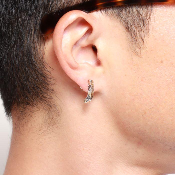 VIVIFY ビビファイ ピアス シルバー Side Arabesque Bent Bar Pierce w/gold | VIVIFY | 06