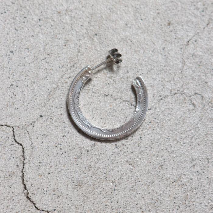 VIVIFY ビビファイ シルバー ピアス フープ 50 Sen Coin Giza Edge Line Pierce(L) | VIVIFY | 04