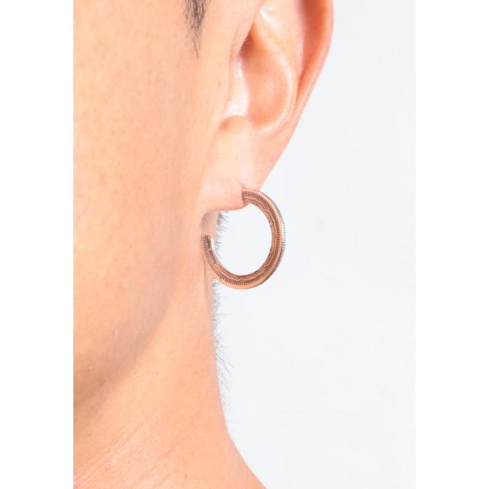 VIVIFY ビビファイ シルバー ピアス フープ 50 Sen Coin Giza Edge Line Pierce(L) | VIVIFY | 05