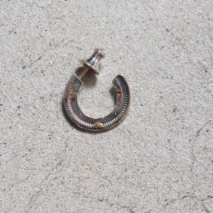 VIVIFY ビビファイ シルバー ピアス フープ K18gold post 50 Sen Coin Giza Edge Line Pierce(S) w/gold | VIVIFY | 04