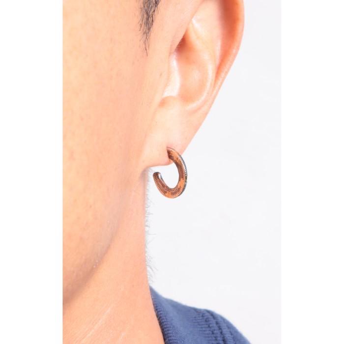 VIVIFY ビビファイ シルバー ピアス フープ K18gold post 50 Sen Coin Giza Edge Line Pierce(S) w/gold | VIVIFY | 05