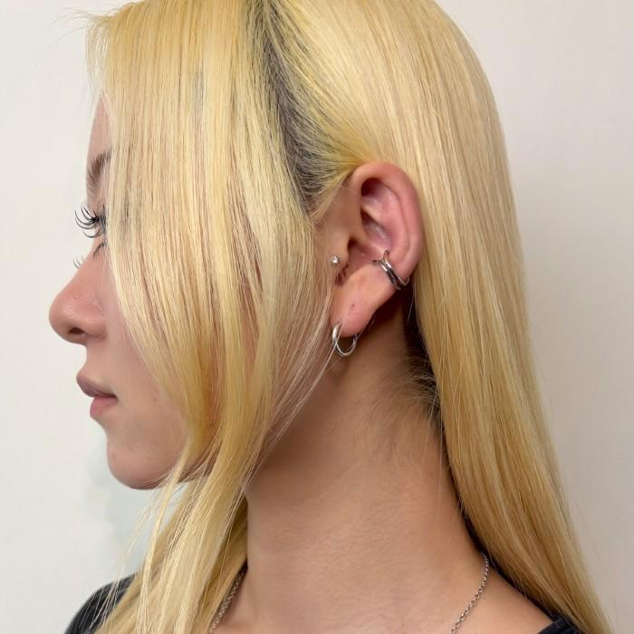 VIVIFY ビビファイ シルバー ピアス イヤーカフ Loopin’ Ear Cuff Round w/gold | VIVIFY | 11