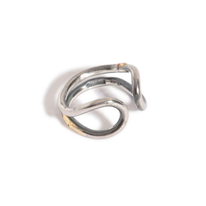 VIVIFY ビビファイ シルバー ピアス イヤーカフ Loopin’ Ear Cuff Round w/gold | VIVIFY | 02