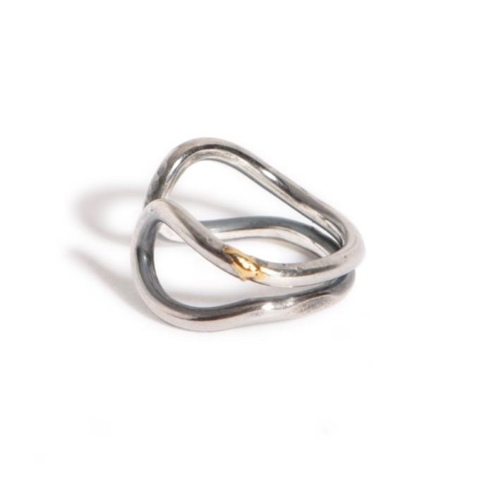 VIVIFY ビビファイ シルバー ピアス イヤーカフ Loopin’ Ear Cuff Round w/gold | VIVIFY | 04