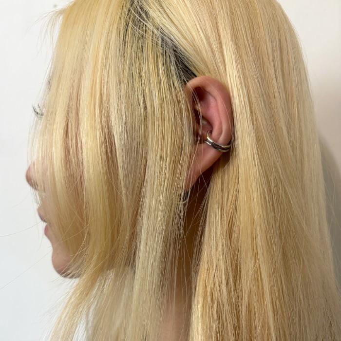 VIVIFY ビビファイ シルバー ピアス イヤーカフ Loopin’ Ear Cuff Round w/gold | VIVIFY | 09