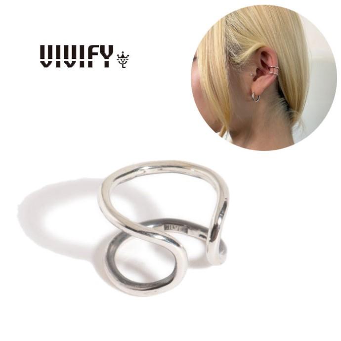 VIVIFY ビビファイ シルバー イヤーカフ ピアス Oval Ear Cuff | VIVIFY