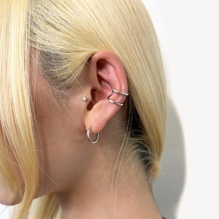 VIVIFY ビビファイ シルバー イヤーカフ ピアス Oval Ear Cuff | VIVIFY | 06