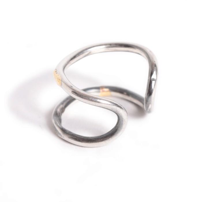 VIVIFY ビビファイ シルバー ピアス イヤーカフ Oval Ear Cuff w/gold | VIVIFY | 01