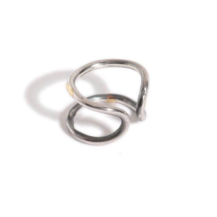 VIVIFY ビビファイ シルバー ピアス イヤーカフ Oval Ear Cuff w/gold | VIVIFY | 02