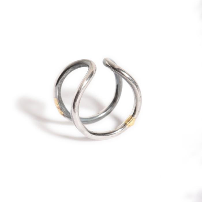 VIVIFY ビビファイ シルバー ピアス イヤーカフ Oval Ear Cuff w/gold | VIVIFY | 03