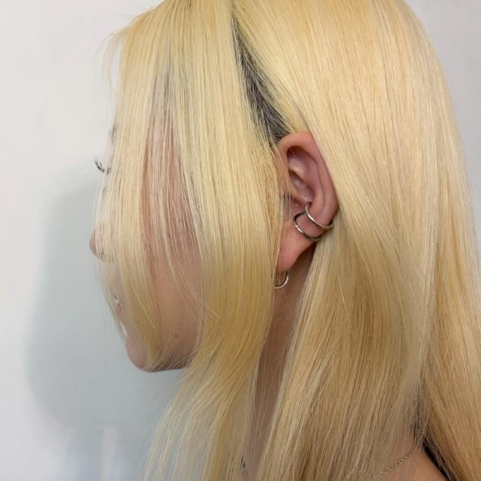 VIVIFY ビビファイ シルバー ピアス イヤーカフ Oval Ear Cuff w/gold | VIVIFY | 07