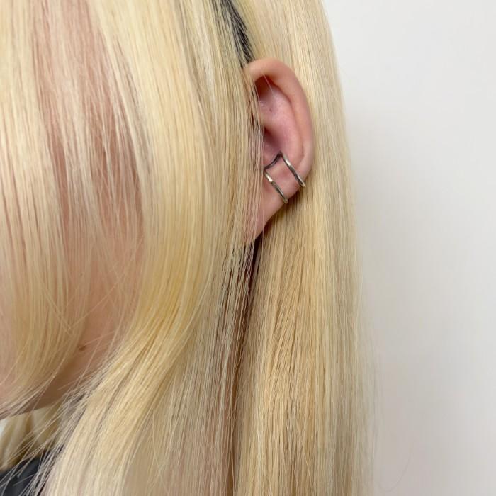 VIVIFY ビビファイ シルバー ピアス イヤーカフ Oval Ear Cuff w/gold | VIVIFY | 08